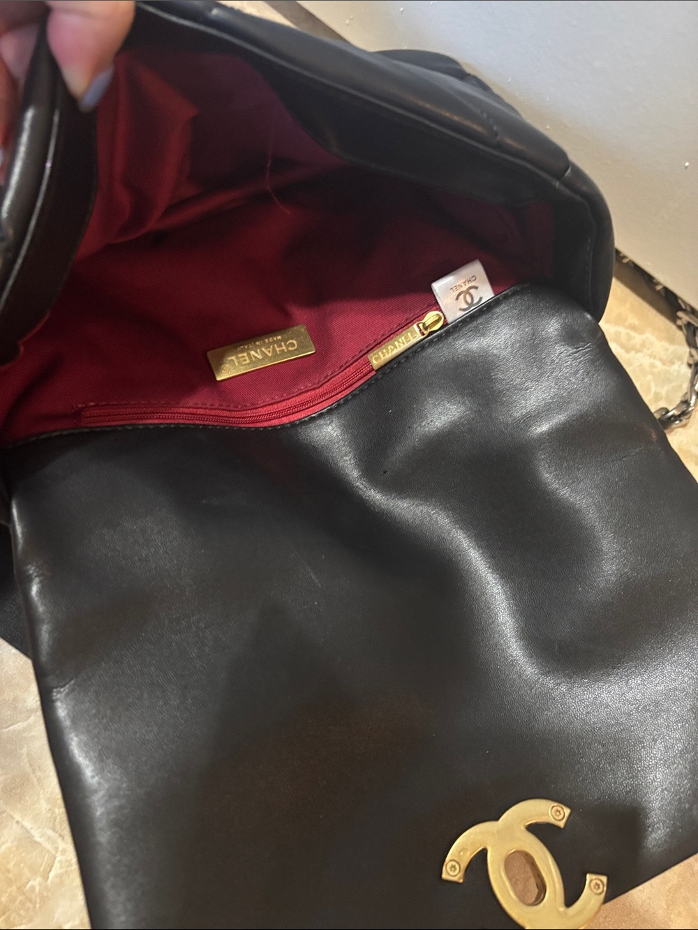 Black Quilted Chain Shoulder Bag UNBRANDED - Picture 6 of 6